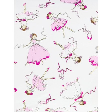 A set of pillowcases, size 40x60 cm, ballerina print, white color - 2 pcs.-5