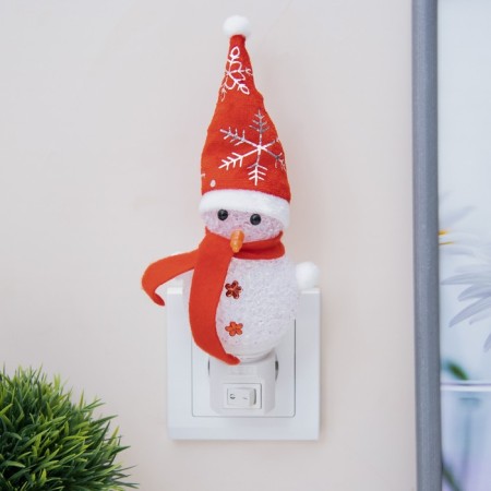 Nightlight "Snowman" LED white 6x6x18 cm Risalux-1
