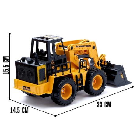 Radio -controlled "construction" tractor, mobile bucket, works from batteries-1