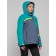Ski jacket female winter, size 56, green color