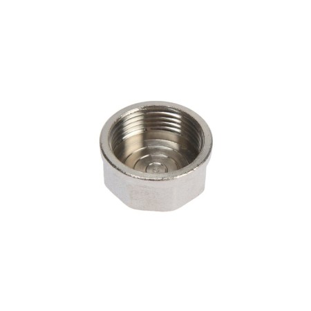 Zein plug, 3/4 ", internal carving, nickelly brass-1