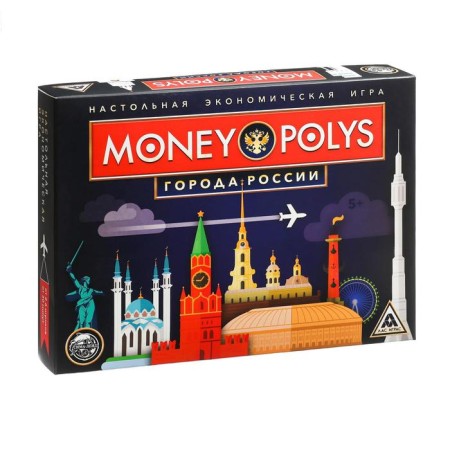 Board Economic Game "Money Polys. Cities of Russia ", 240 banknotes, 5+-7