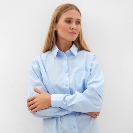 Women's blouse Minaku: Casual Collection Blue Color, Rr. 50-2