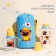 A bottle for feeding "Trend. Dogs ”, classic throat, 150 ml., 3 months, cylinder, with handles, blue color