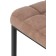 Stool Bar loft Metal/fabric, black/brown 35x35x65 cm