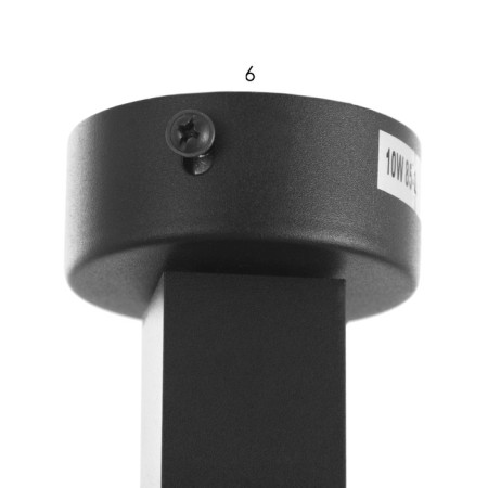 Bayerlux lamp "Robum" LED 10W Black 6x6x60cm-5
