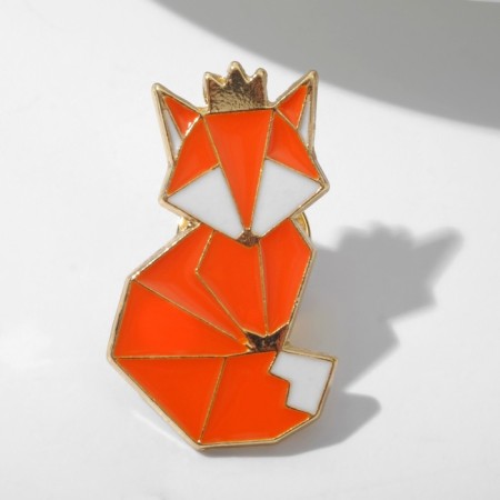 The icon "graphic animals" fox, the color of orange-white in gold-1