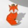 The icon "graphic animals" fox, the color of orange-white in gold