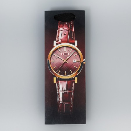 Gift package for a bottle, packaging, “drink time”, 9 x 25 x 8.9 cm-4