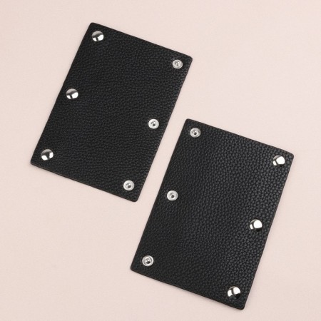 Linings on a handle for a bag, on buttons, 13 × 9 cm, 2 pcs, black color-1