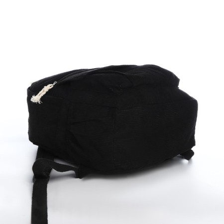 Young backpack from textiles on lightning, 4 pockets, black color-4