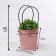 Bag for flowers pink moisture-resistant, 17x17-11.5x11.5-20 cm