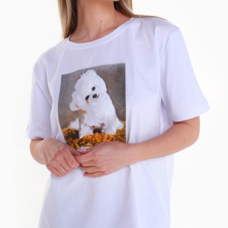 T -shirt female, white size 46-1
