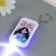 A flashlight on the ring "Girl with tulips - dreams come true" 6.5x3.5x1 cm