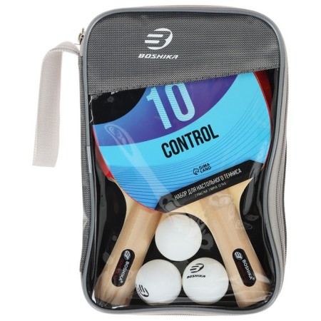 Set for table tennis Boshika Control 10: 2 rackets, 3 goals, 1.5 mm sponge, conical handle-11