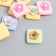 Decor for creativity plastic "Flower in a square" set 10 pcs mix
