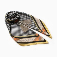 Women's scarf minku 70*70 cm, black