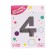 Foil ball 40 "Number 4", color silver slim