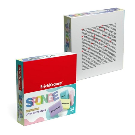 Eraser Erichkrause Sponge 37 x 33 x 15 mm, mix, price 1 pc-3