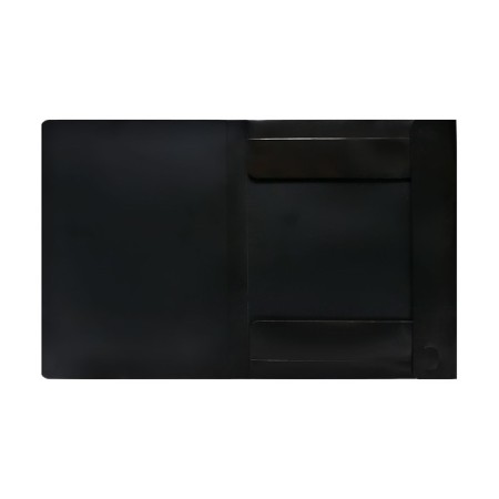 A4, 500MKM, calligrata elastic band on elastic band, root of 25 mm, up to 230 sheets, embossing "sand", black-12