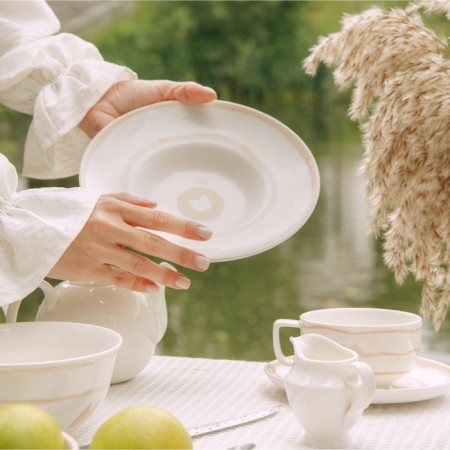 SL HOME PASE PASE "GATO", 170 ml, D = 21 cm, beige color-6