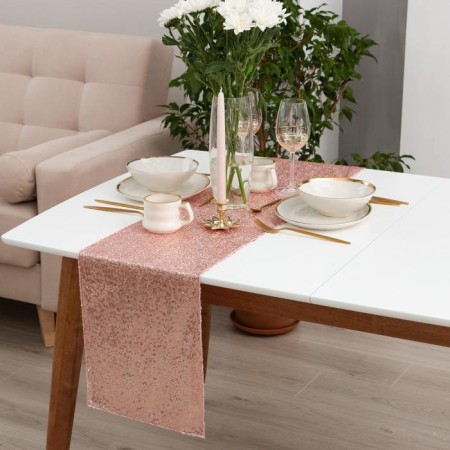 Path with sequins on the table, central pore, 30*120 cm-2