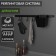 Railing system for the kitchen for 7 subjects of the share, 60.5 cm, black color