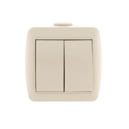 Switch Lezard 710-0300-101 NATA, OP, 10A, 2 keys, cream color