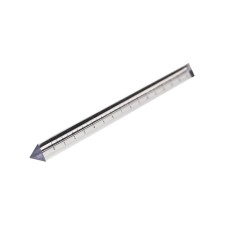 Ruler 15 cm, plastic, triangular, transparent