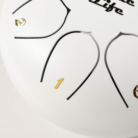Musical instrument glucophone, white, 8 petals, 15 x 9 cm-3