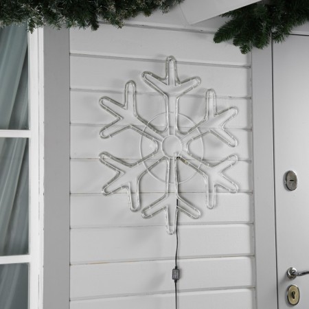 LED figure "Snowflake", 69 cm, Duralight, 144 LED, 220 V, flicker, glow of white/blue-1