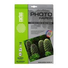 Photo paper self -adhesive for the jet print A4, 50 sheets of Cactus, 130 g/m2, one -sided, glossy