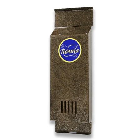 Mail box without a lock (with a loop), vertical, "narrow", bronze-9