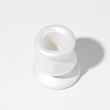 Classic candlestick, 6x5.5 cm, white-2