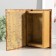 Broke-book wood, leatherette "Eiffel Tower" embossing, under metal 16.5x11.2x5 cm