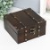 Casket wood chest "Galleya" with rivets 15x15x7.5 cm