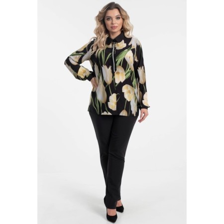 Female shirt, size 52, black color-5