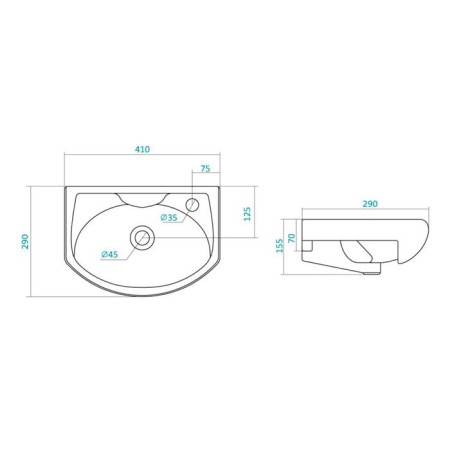 Furniture kit for the bathroom: Dag "jika" + Azov-40 shell, 41 x 79 x 29 cm-5
