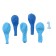 Set of candle in cake + 5 balls, number 1, blue