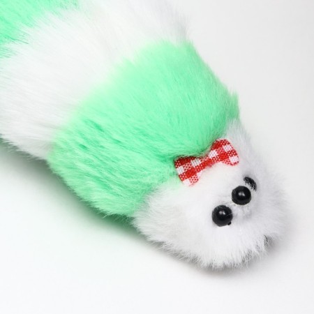 Mouse made of artificial fur, up to 13 cm, green-2