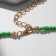 Choker "shell", white-green color in gold, 42 cm