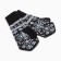 Female mittens, black color, size 18