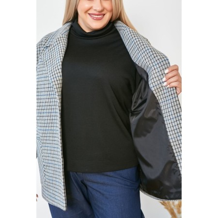 Female jacket, size 66, gray color-6