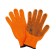 Garden gloves, x/b, knitting grade 7, 5 threads, 3-layer, size 10, with PVC points, orange
