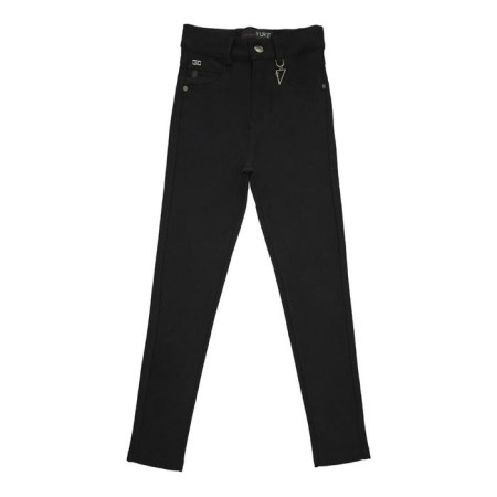 Pants for girls, height 134 cm, black color