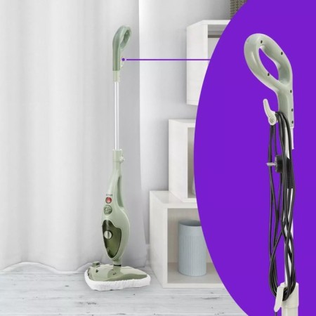 Steam mop KitFort KT-1076, 1300 W, 450 ml, cord 2.8 m, light green-7