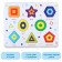 Soft puzzle for kids in the frame "Forms and colors", 8 details, crumb I
