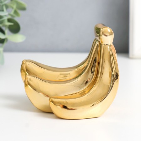 Souvenir Ceramics "Bueau of bananas" gold 8x7.5x7.5 cm-1
