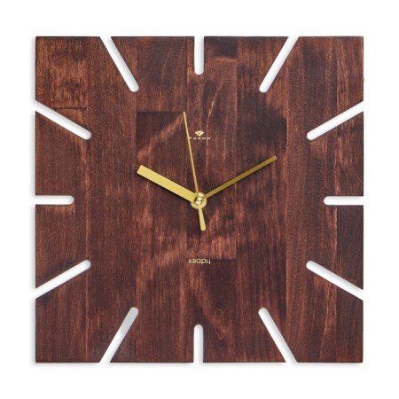 Watch Wall Interior "Square", silent, 27 x 27 cm, natural wood, aa-3