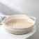 Basket for storage ladled handmade LadOOM "Visavi", cotton, with handles, 34 × 24 × 7 cm, beige color